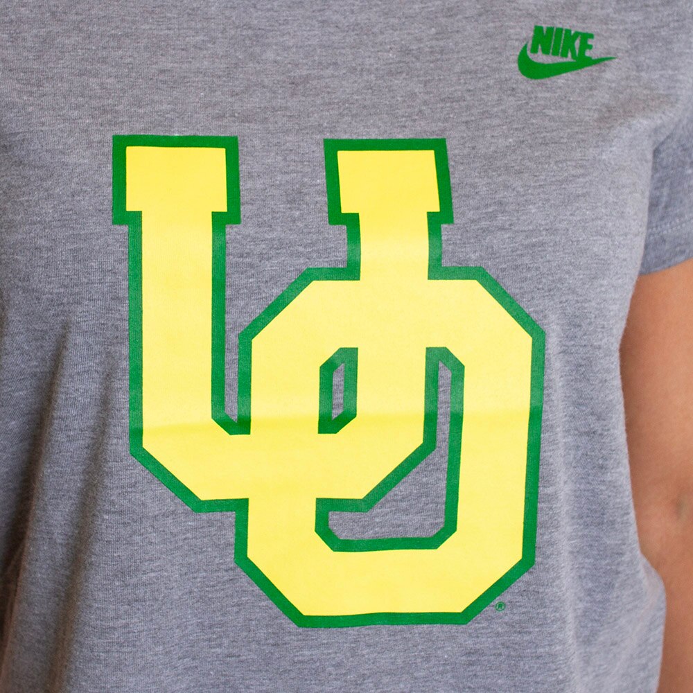 Interlocking UO, Nike, Grey, Crew Neck, Tri-blend, Women, Essential, T-Shirt, 795244